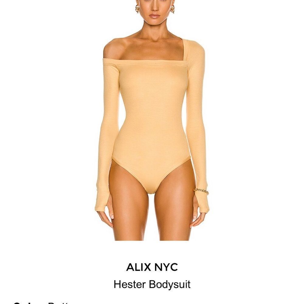 Alix NYC Hester bodysuit in butter XS